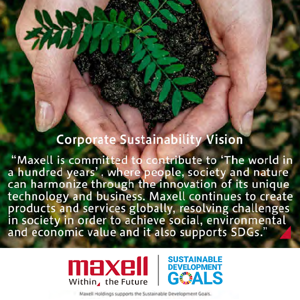 maxell Corporate Sustainability Vision SDGs