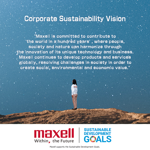 maxell Corporate Sustainability Vision SDGs 
